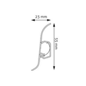 Listwa przypodłogowa aluminiowa LP55 Creativa